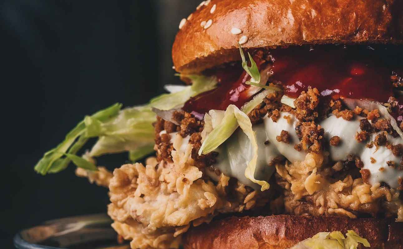 Enjoy Burgers, Vegetarian options, Gluten Free options, Vegan options, Restaurant, Table service, Highchairs available, $$, Groups and Families cuisine at Saucy Bast*rds Burgers  x 12:51 in Islington, London