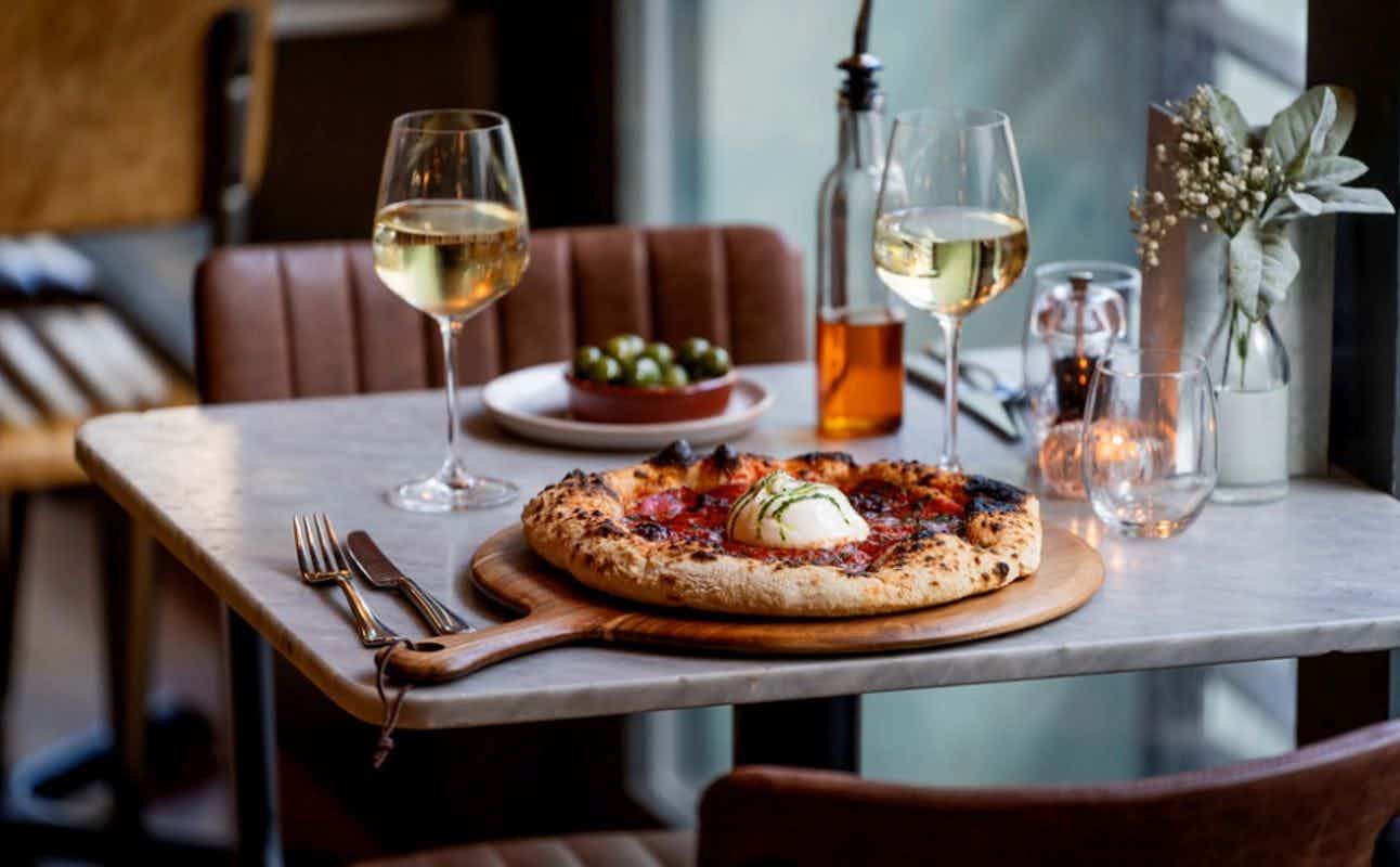 Enjoy Pizza, Italian, Gluten Free Options, Vegan Options, Vegetarian options, Restaurant, Bars & Pubs, Highchairs available, Wheelchair accessible, Free Wifi, Table service, $$, Groups and Families cuisine at Pizza On The Park in Clifton, Bristol