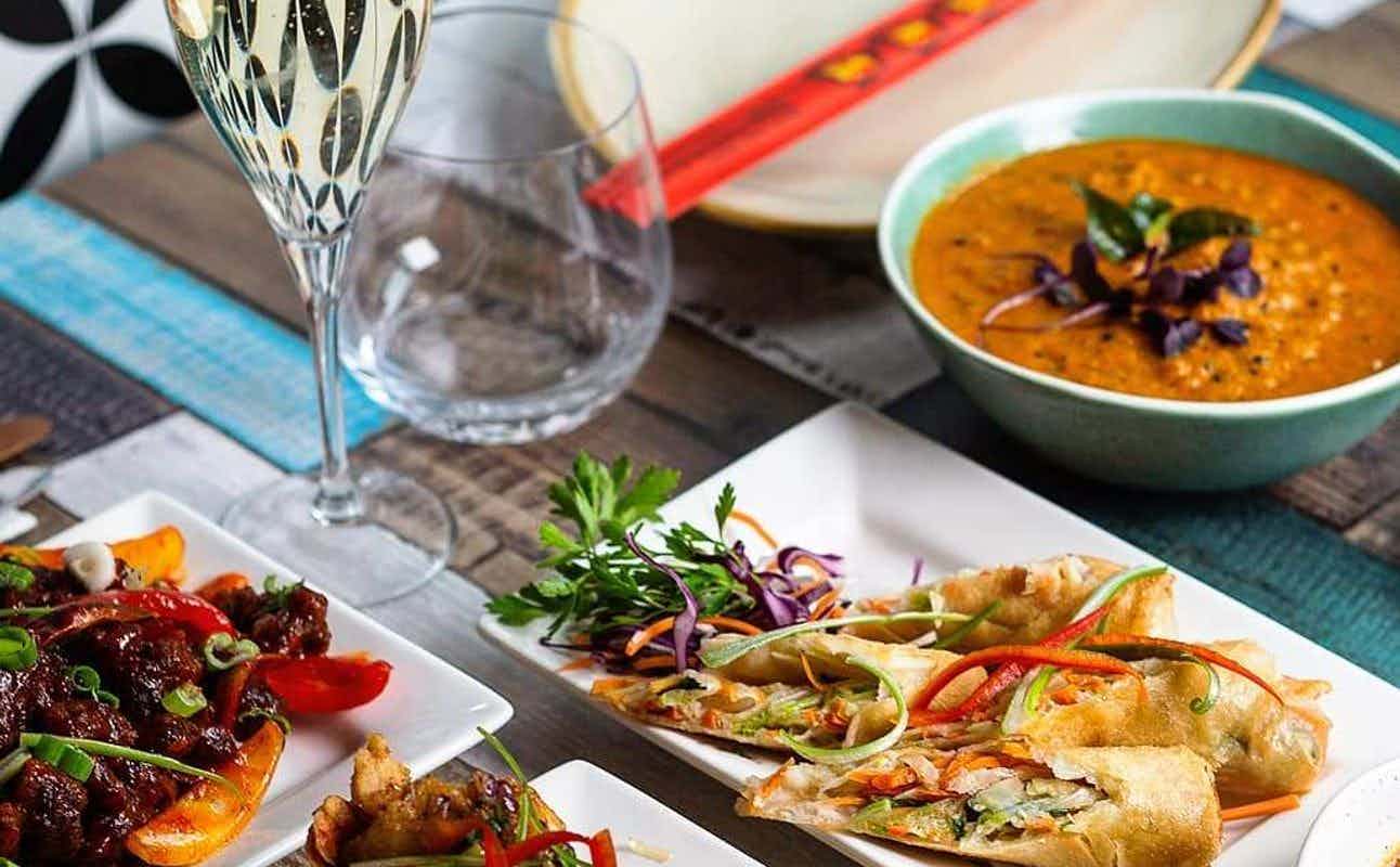 Enjoy Asian, Chinese, Indian, Vegetarian options, Vegan Options, Gluten Free Options, Restaurant, Indoor & Outdoor Seating, Free Wifi, $$, Families and Groups cuisine at Rock Salt in Cotham Hill, Bristol
