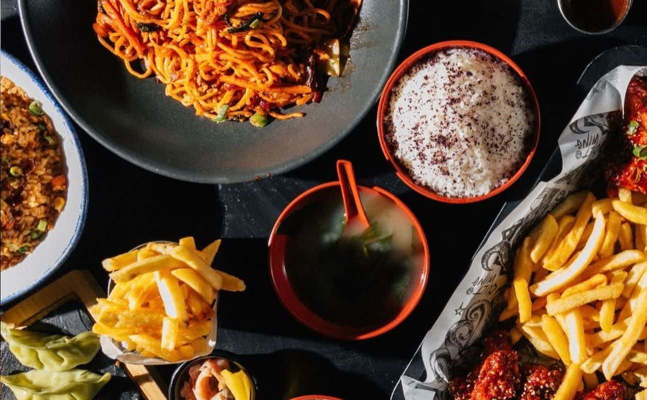 Enjoy Mexican, American, Vegan Options, Bars & Pubs, Cocktail Bar, Indoor & Outdoor Seating, $$, Live music, Families and Groups cuisine at Crafty Cat in Shirley, Birmingham