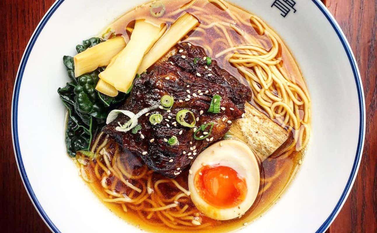 Enjoy Japanese, Ramen, Vegetarian options, Vegan Options, Restaurant, Highchairs available, Wheelchair accessible, Free Wifi, Table service, $$, Families, Groups and Kids cuisine at Tonkotsu Walthamstow in Walthamstow, London