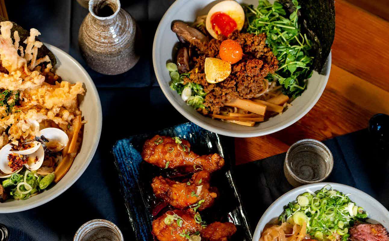 Enjoy Japanese, Filipino, Halal, Vegan Options, Vegetarian options, Restaurant, $$, Groups and Families cuisine at Ramo Soho in Soho, London