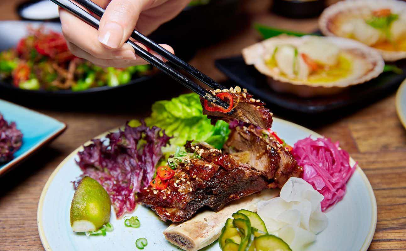 Enjoy Asian, Gluten Free Options, Vegan Options, Vegetarian options, Restaurant, Wheelchair accessible, Free Wifi, Table service, $$, Groups and Families cuisine at Yuu Kitchen in Spitalfields, London