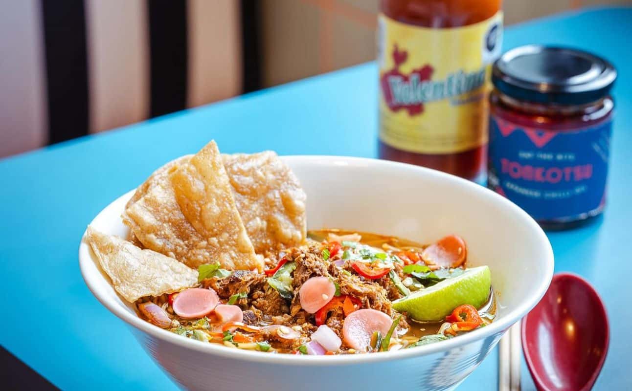 Enjoy Japanese, Ramen, Asian, Restaurant, Child friendly, Dog friendly, Table service, Indoor & outdoor seating, Highchairs available, Free wifi, Date night, Kids and Families cuisine at Tonkotsu Clapham in Clapham, London